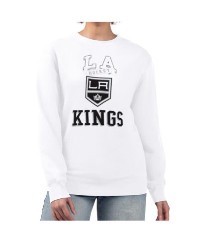 G-III 4Her by Carl Banks Женская флисовая толстовка Tri-Blend с логотипом команды Los Angeles Kings, белая