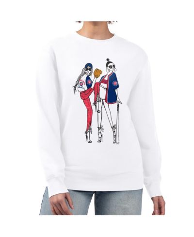 Женское флисовое худи G-III 4Her by Carl Banks White Chicago Cubs Baseball Girls