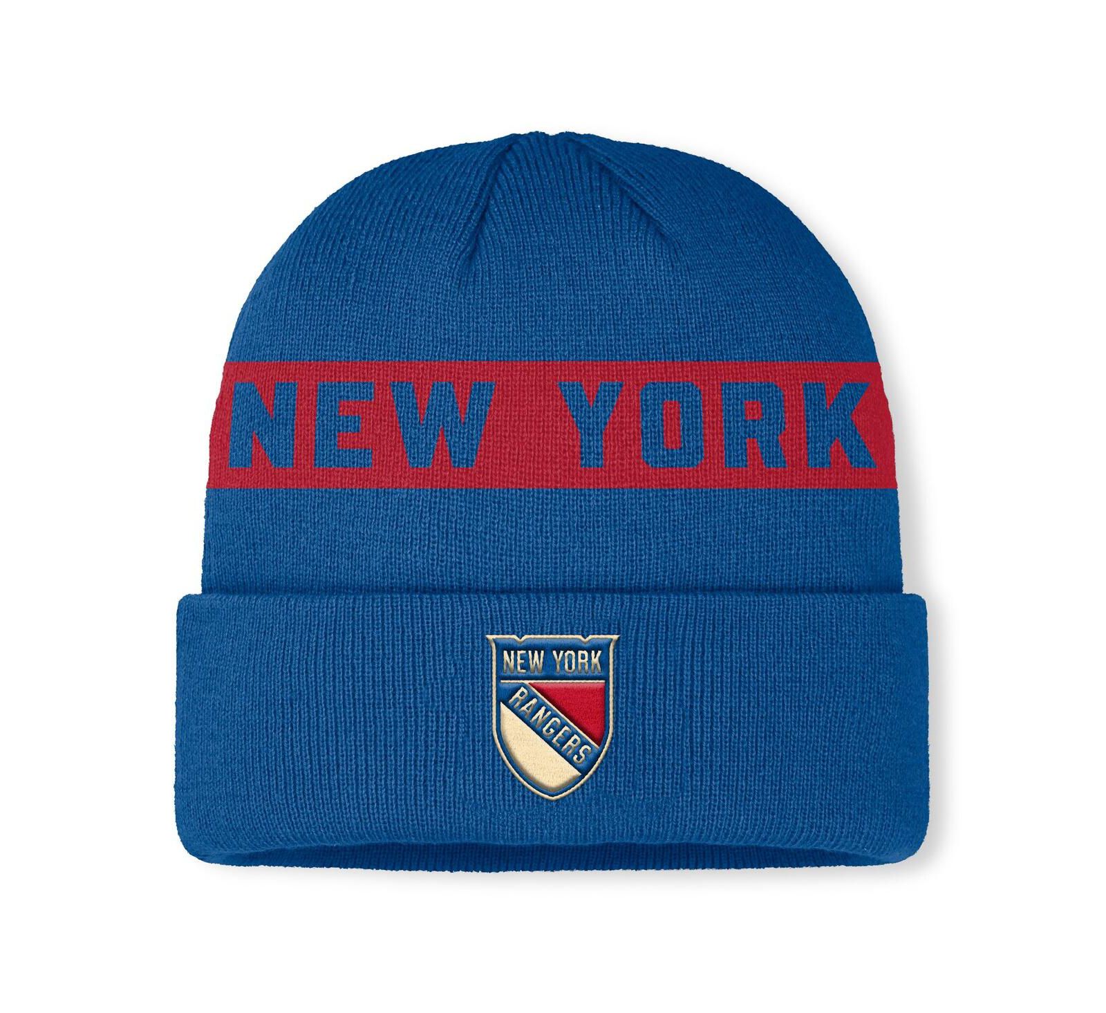 Мужская вязаная шапка Fanatics New York Rangers Centennial Authentic Pro