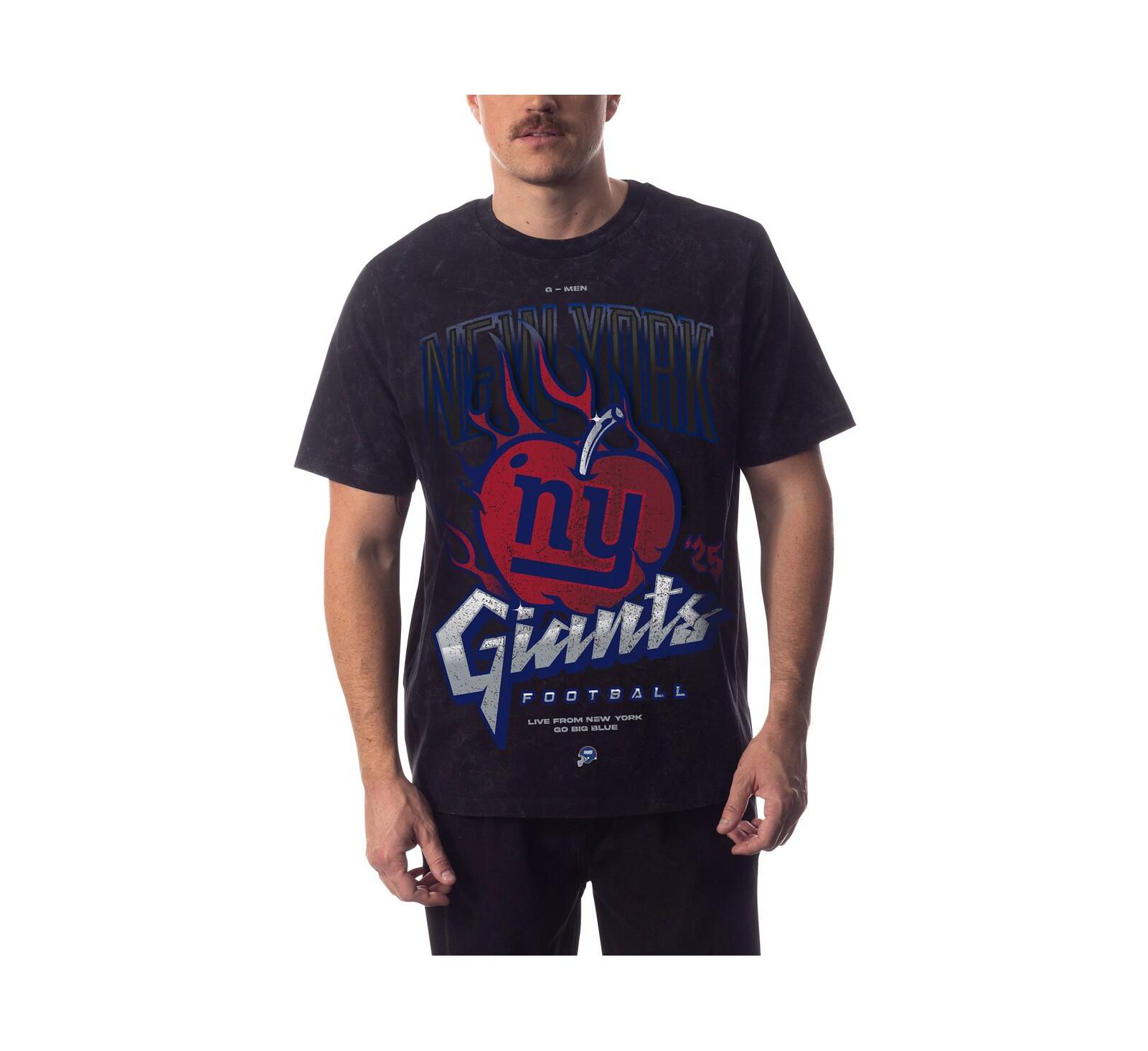 The Wild Collective Мужская и Женская футболка New York Giants Tour Band, черная