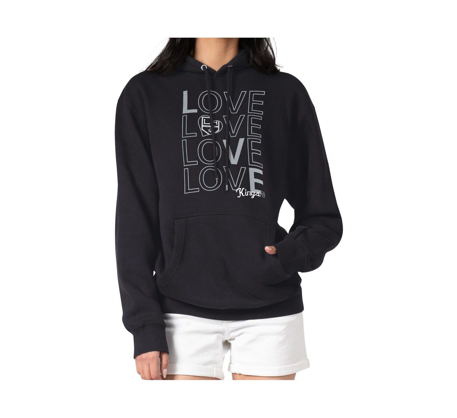 G-III 4Her by Carl Banks Женский черный флисовый худи Los Angeles Kings Hockey Love