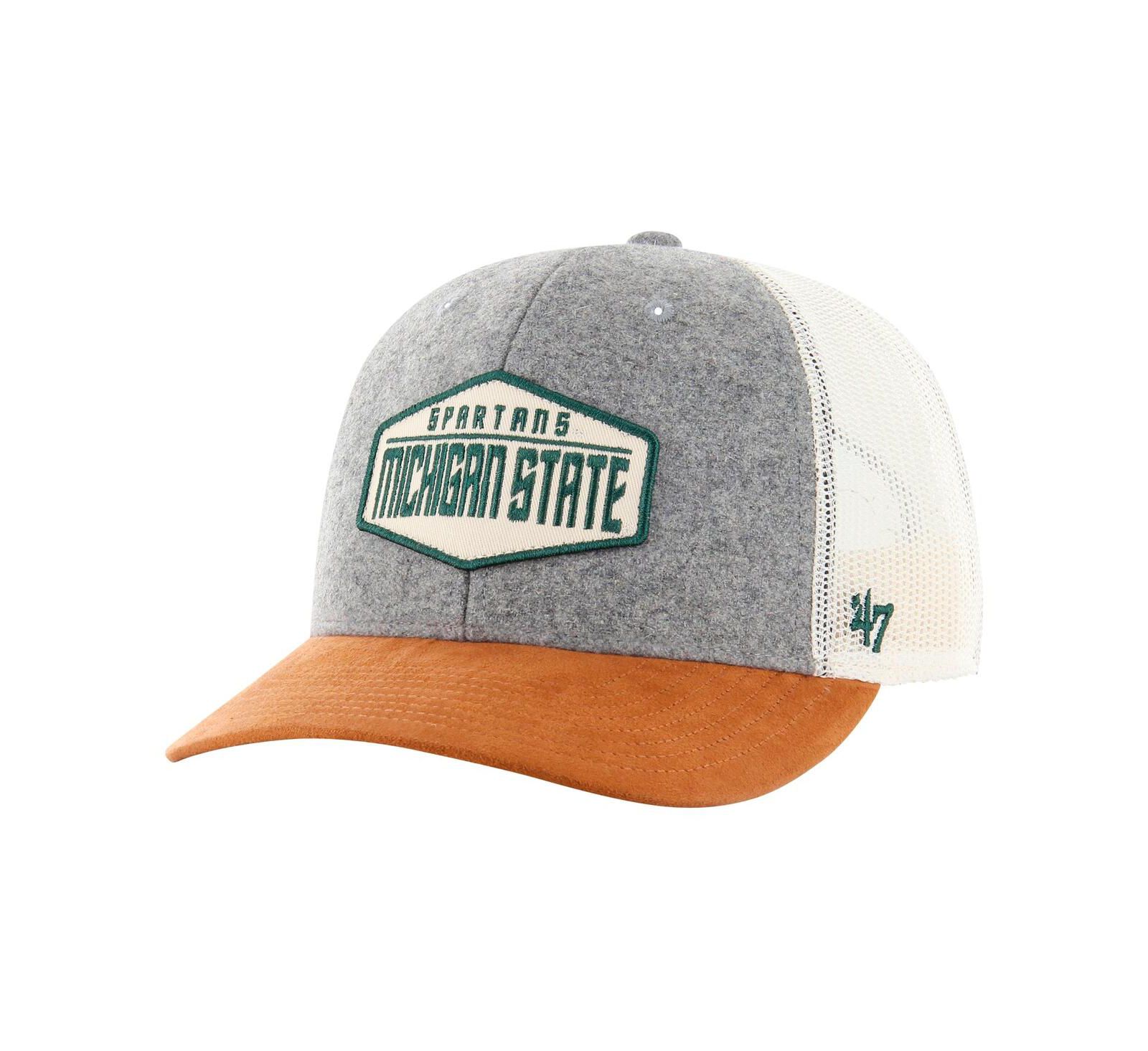 Мужская кепка '47 Brand Michigan State Spartans Drover Trucker регулируемая Heather Gray