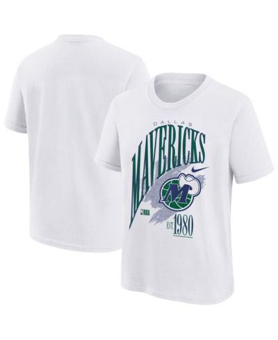 Nike футболка Dallas Mavericks Hardwood Classics Champs Max90 для мальчиков и девочек белая
