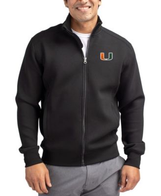 Мужская куртка Cutter & Buck Black Miami Hurricanes Roam Full-Zip