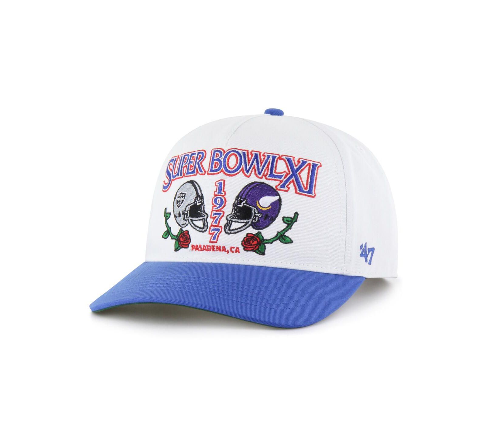 Мужская кепка '47 Brand White/Royal NFL Multi-Team Throwback Dueling Logos Adjustable Hitch