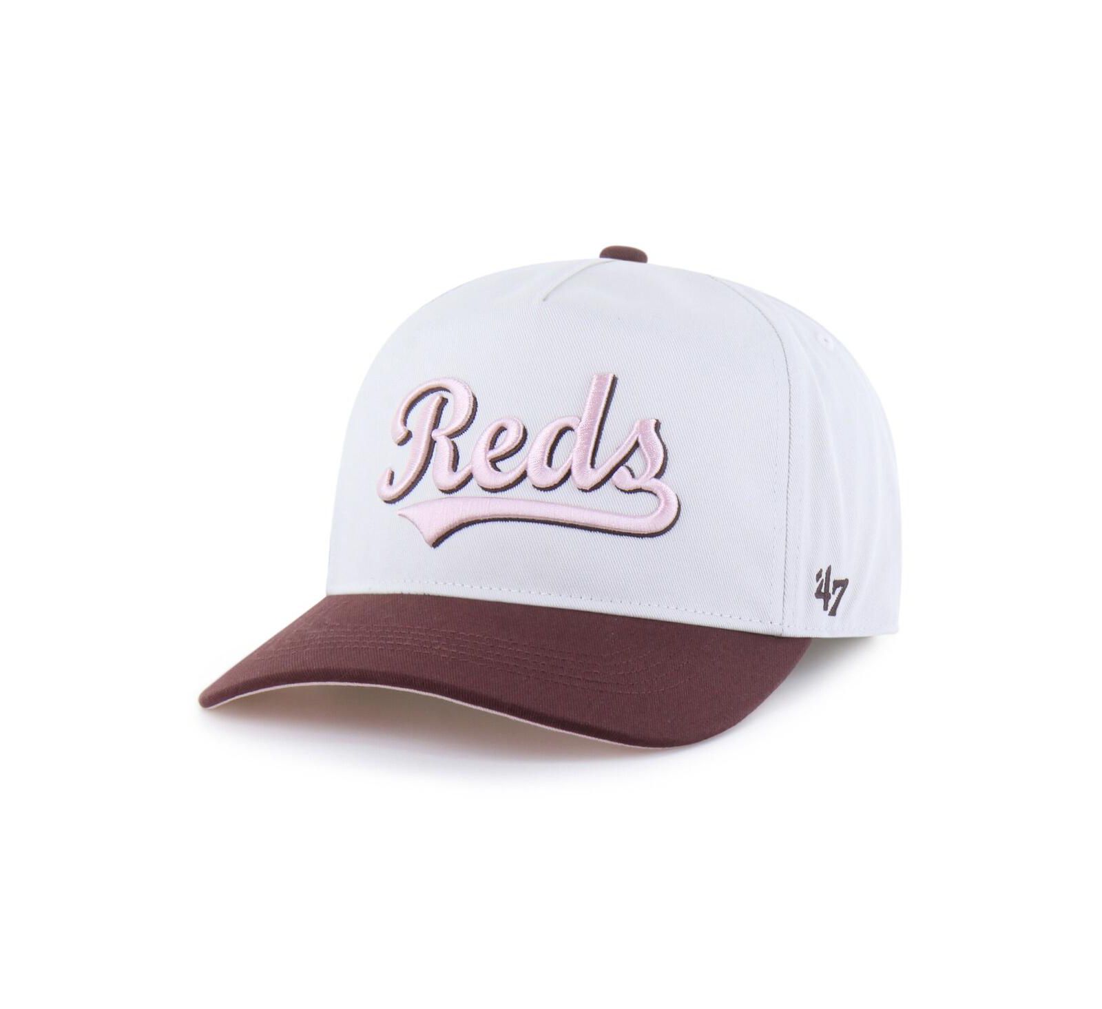 Женская бейсболка '47 Brand Stone/Burgundy Cincinnati Reds Love Letter регулируемая