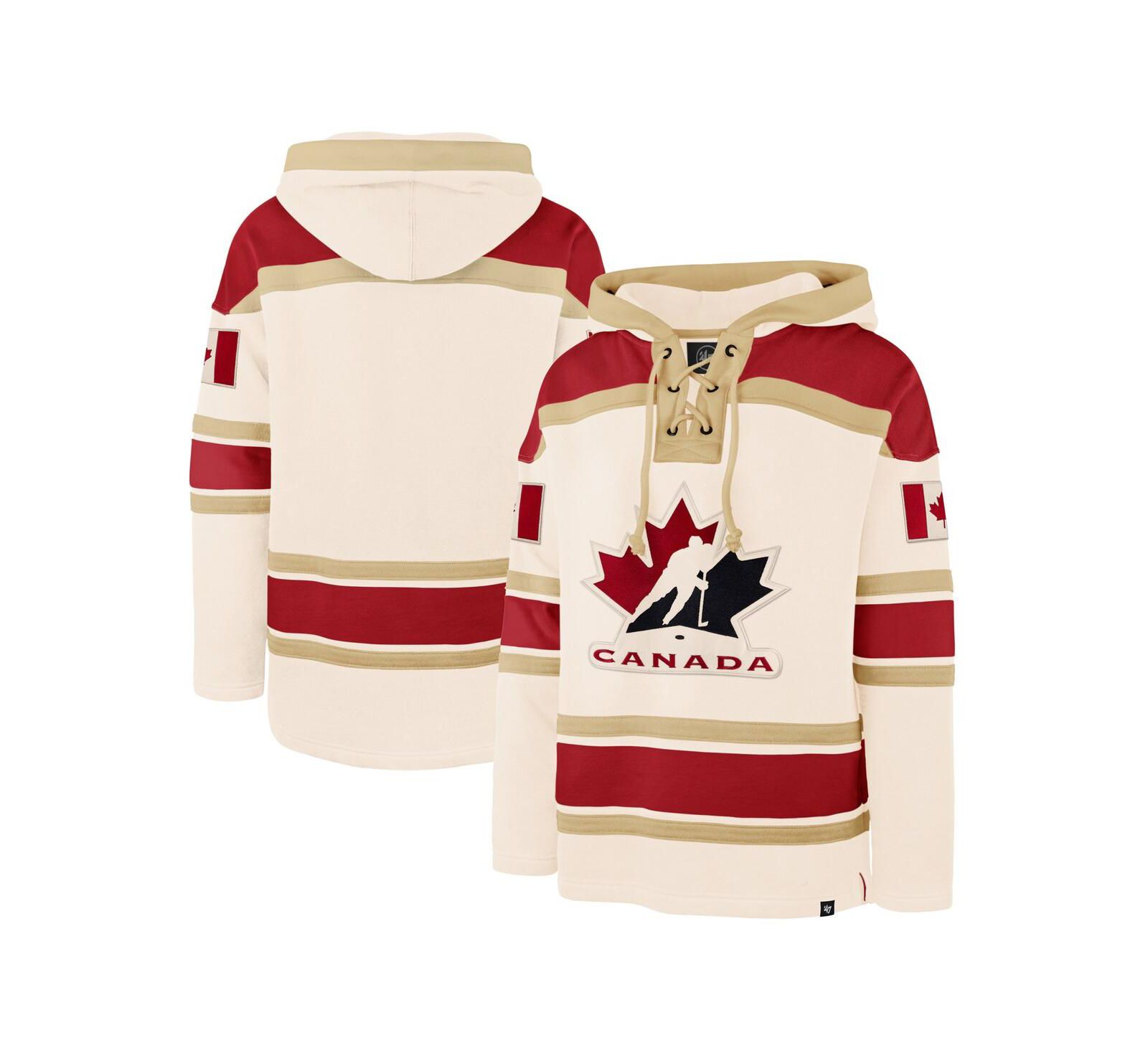 '47 Brand Мужское худи Cream Hockey Canada Nilley Superior Lacer