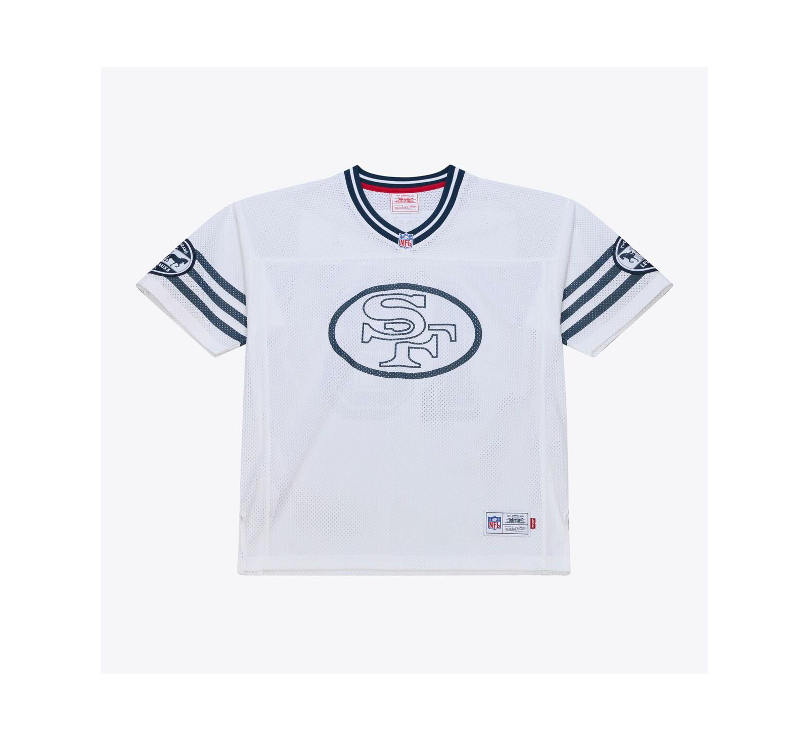 Джерси Mitchell & Ness x Levi's Joe Montana White San Francisco 49ers Legacy Мужской Женский