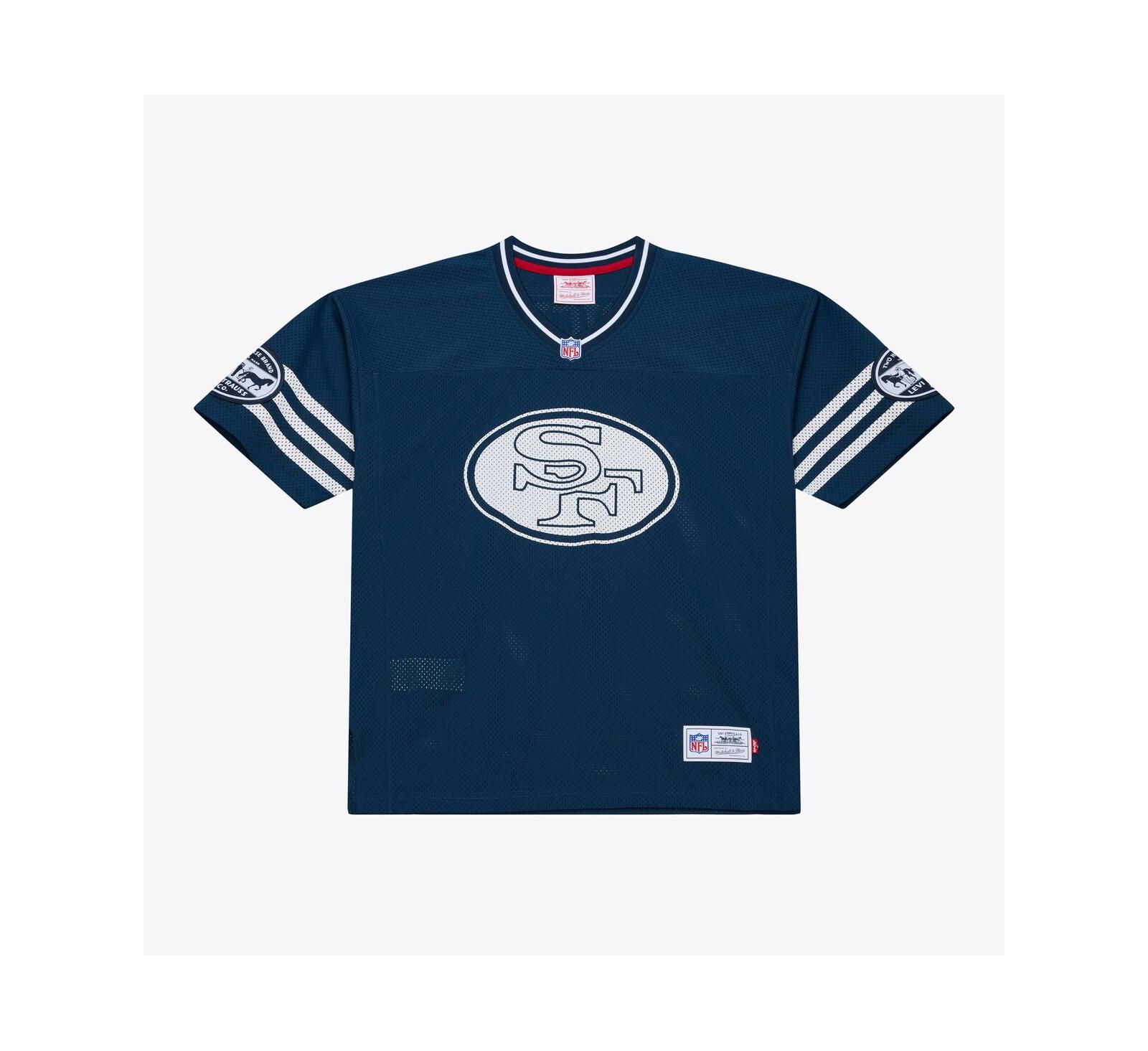 Mitchell & Ness Мужская Женская джерси Levi's Jerry Rice Navy San Francisco 49ers Legacy