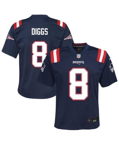 Детская игровая джерси Nike New England Patriots Stefon Diggs, темно-синяя