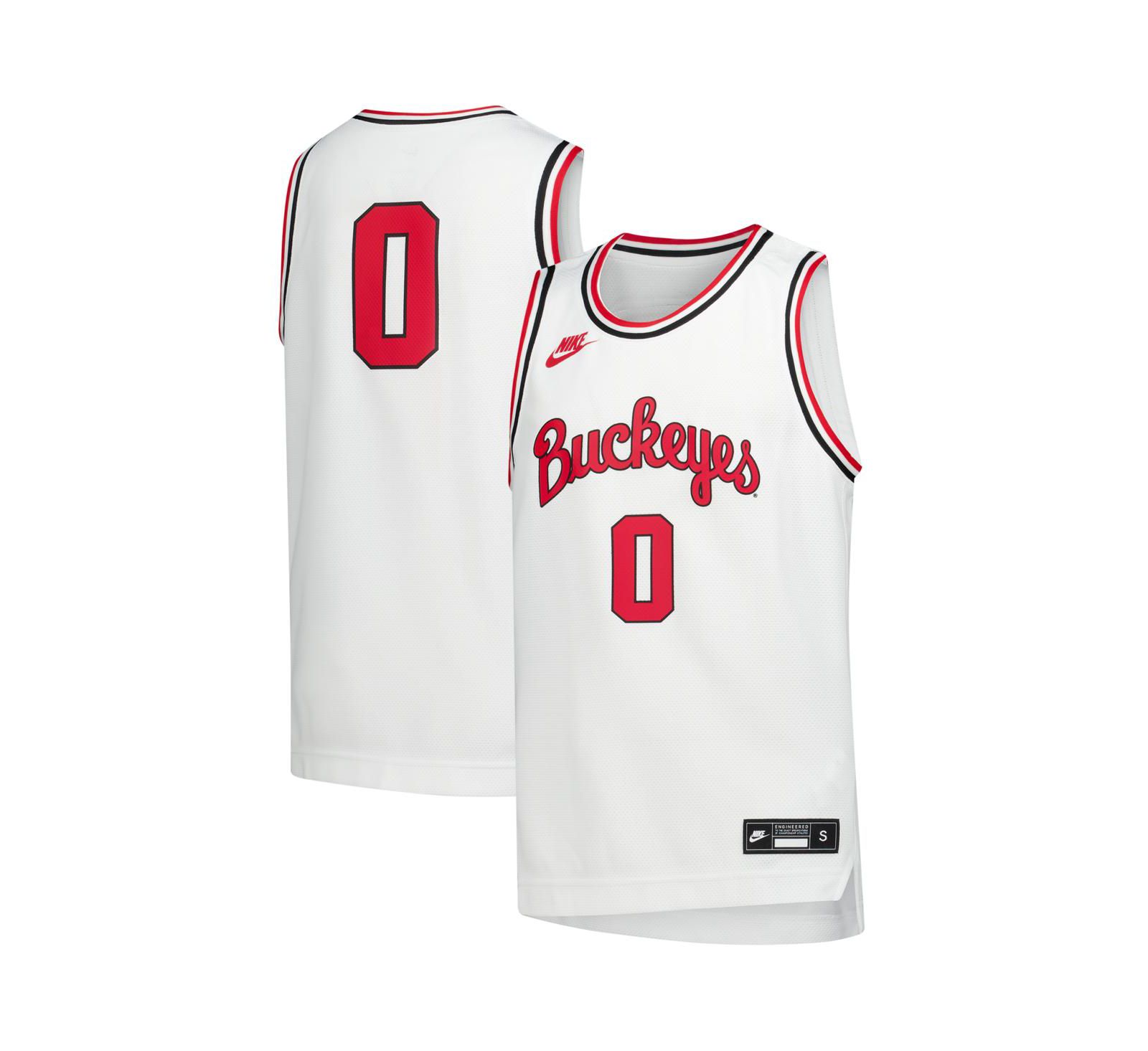 Детское джерси Nike White Ohio State Buckeyes Replica Basketball