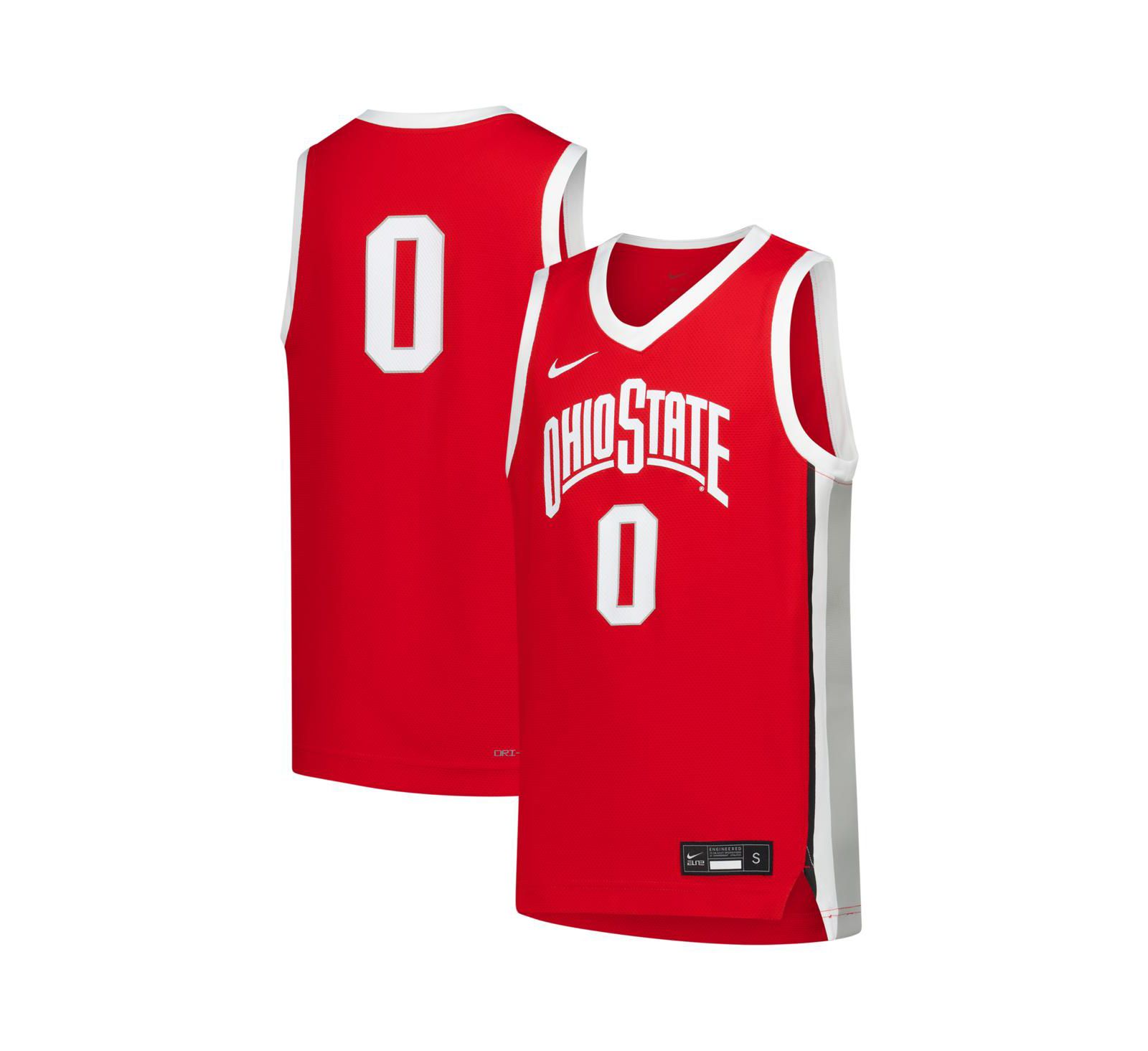 Nike Big Boys and Girls Scarlet Ohio State Buckeyes Replica Basketball Jersey