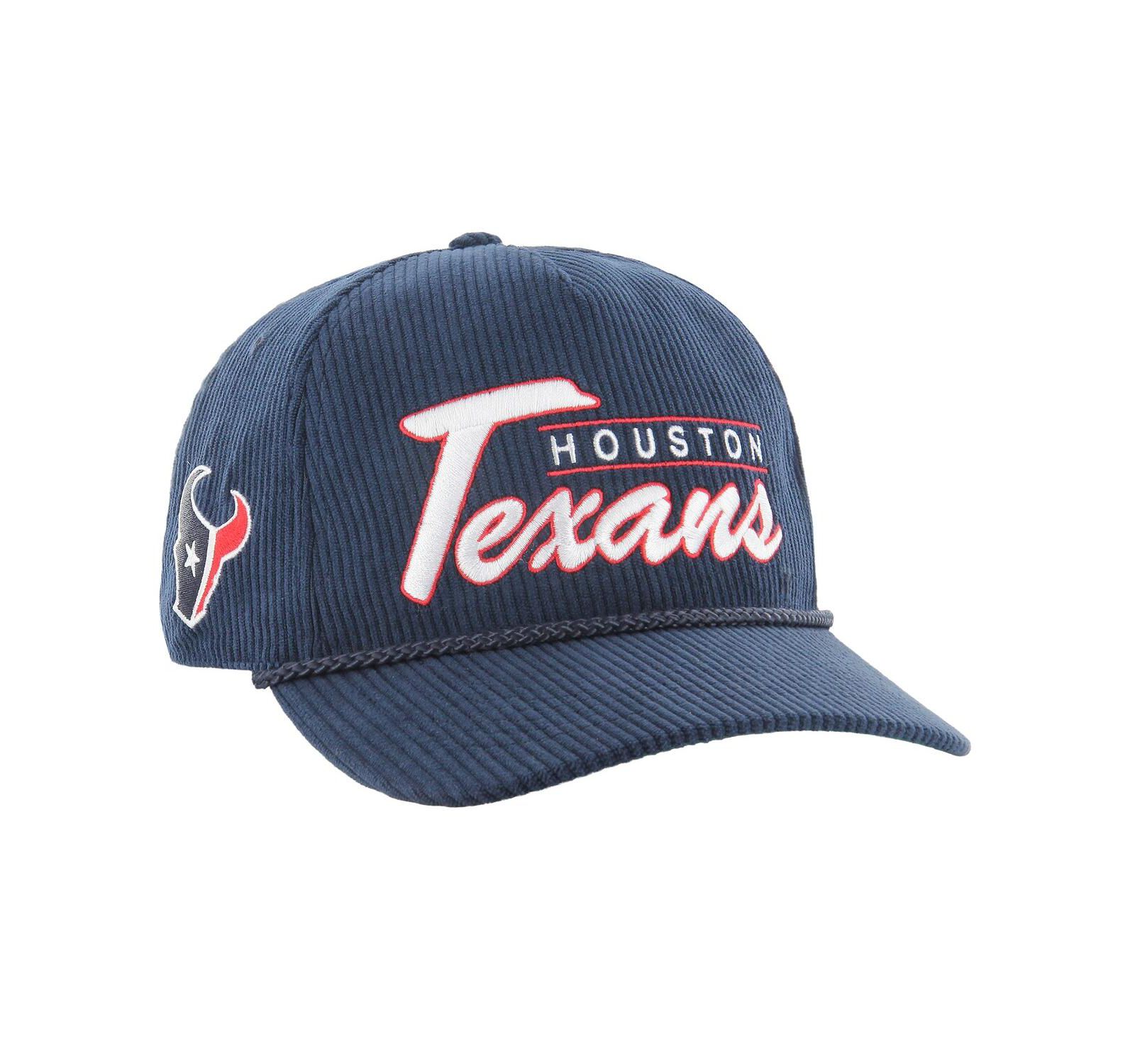 '47 Brand Men's Navy Houston Texans Double Header Relaxed Corduroy Hitch Adjustable Hat