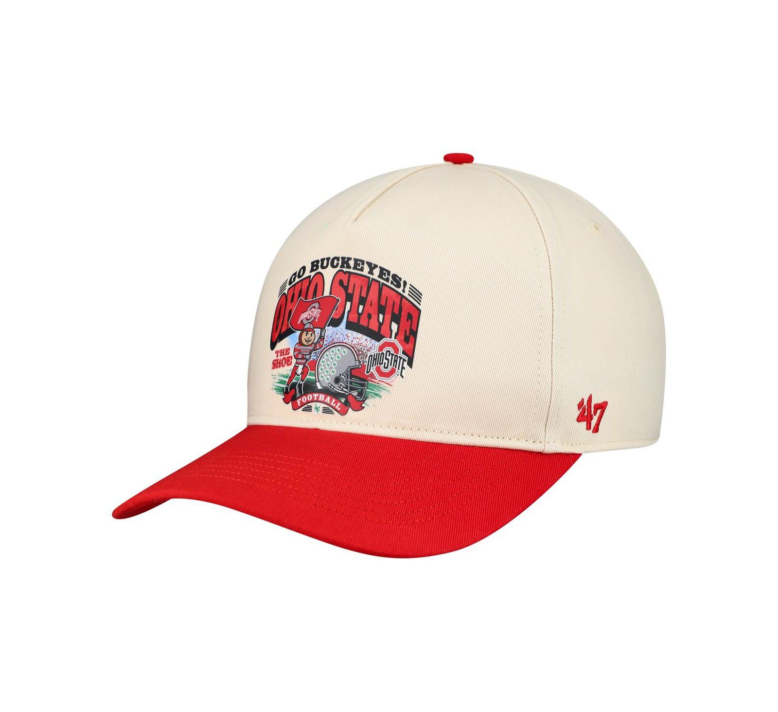 Мужская кепка '47 Brand Natural Ohio State Buckeyes Unstructured Hitch