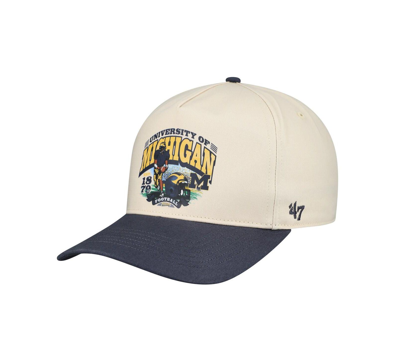 Мужская кепка '47 Brand Natural Michigan Wolverines Unstructured Hitch Hat