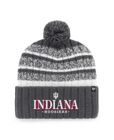 Мужская вязаная шапка '47 Brand Charcoal Indiana Hoosiers Tavern с отворотом