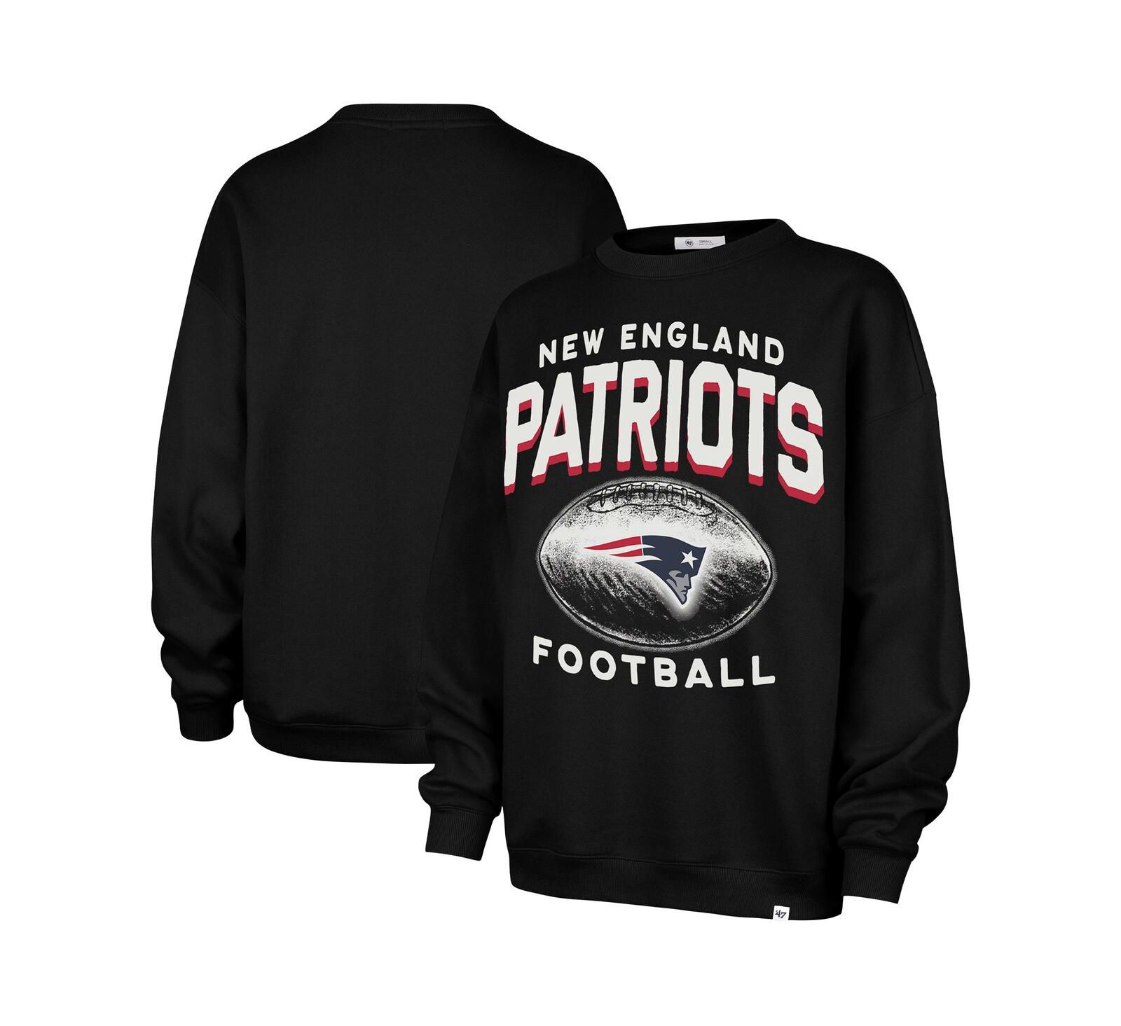 Женский безразмерный свитшот '47 Brand Women's Black New England Patriots Arch Cloud Oversized Sweatshirt