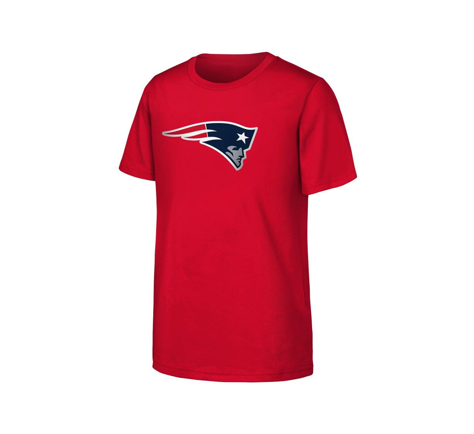 Outerstuff Big Boys and Girls Red New England Patriots Primary Logo T-Shirt
