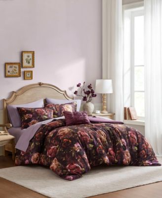 Комплект покрывал Madison Park Seraphina Velvet Floral Print 4-Pc. King