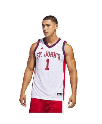 Мужская джерси adidas White St. John's Red Storm Home Replica Basketball