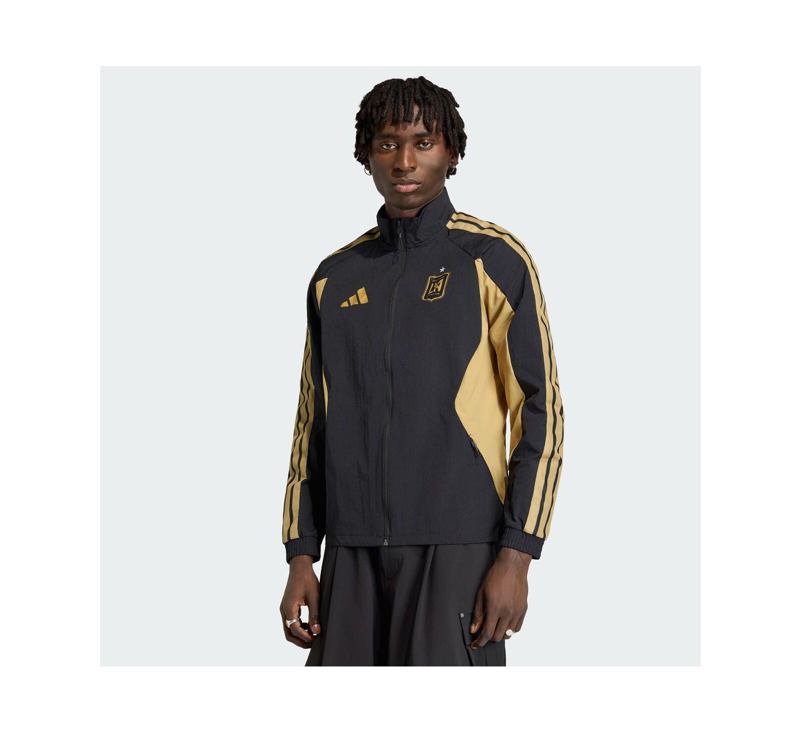 Adidas Men's Black LAFC 2026 Anthem Raglan Full-Zip Jacket