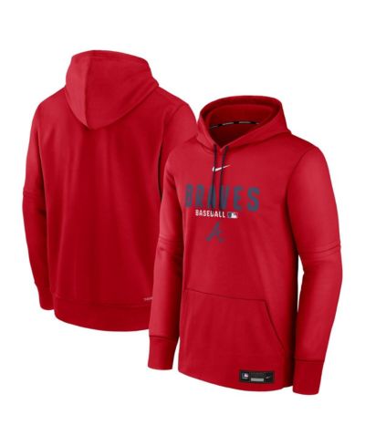 Nike Мужское худи Atlanta Braves Authentic Collection Therma-FIT, красное