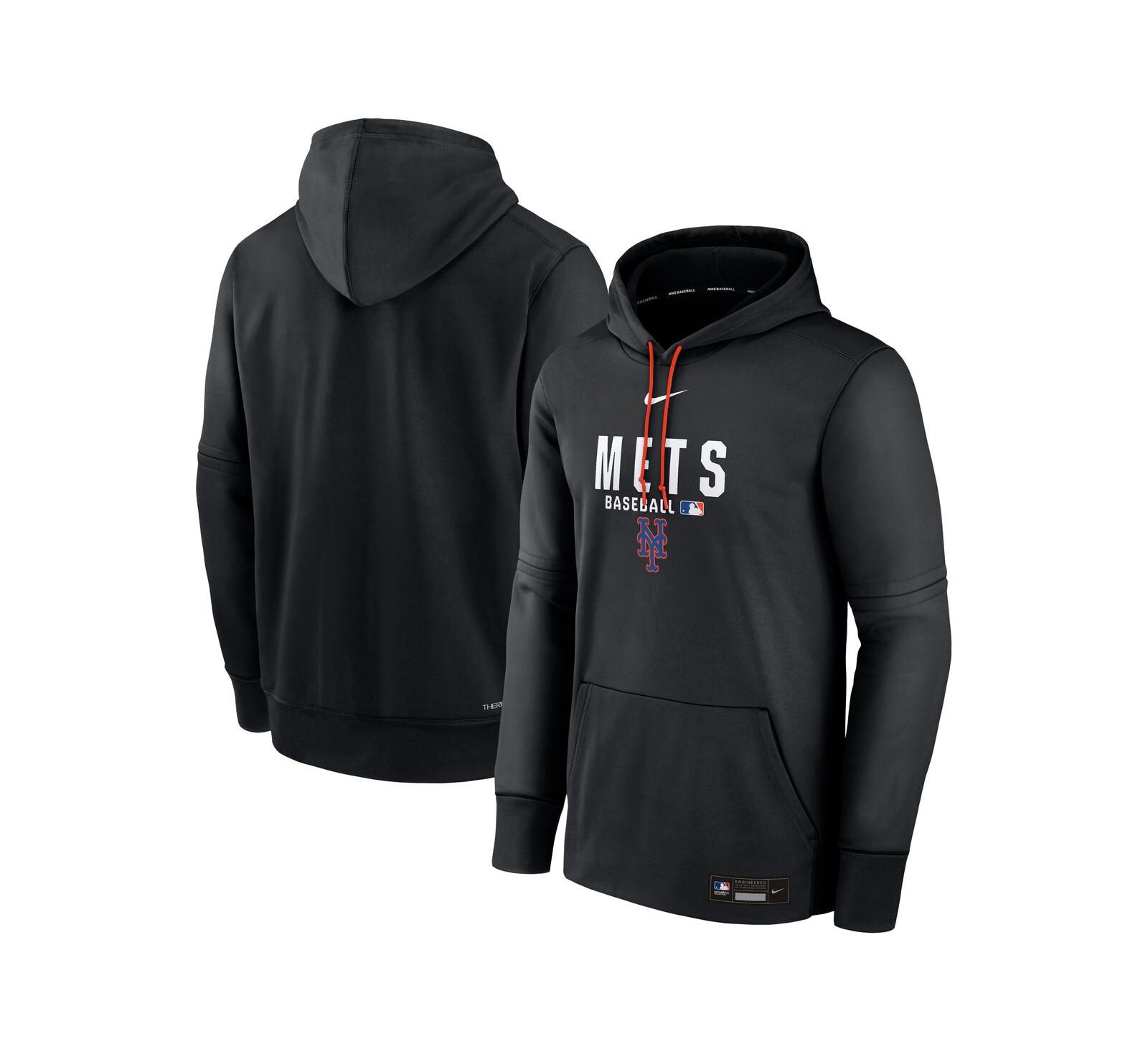 Nike Мужское худи Nike Black New York Mets Authentic Collection Therma-FIT