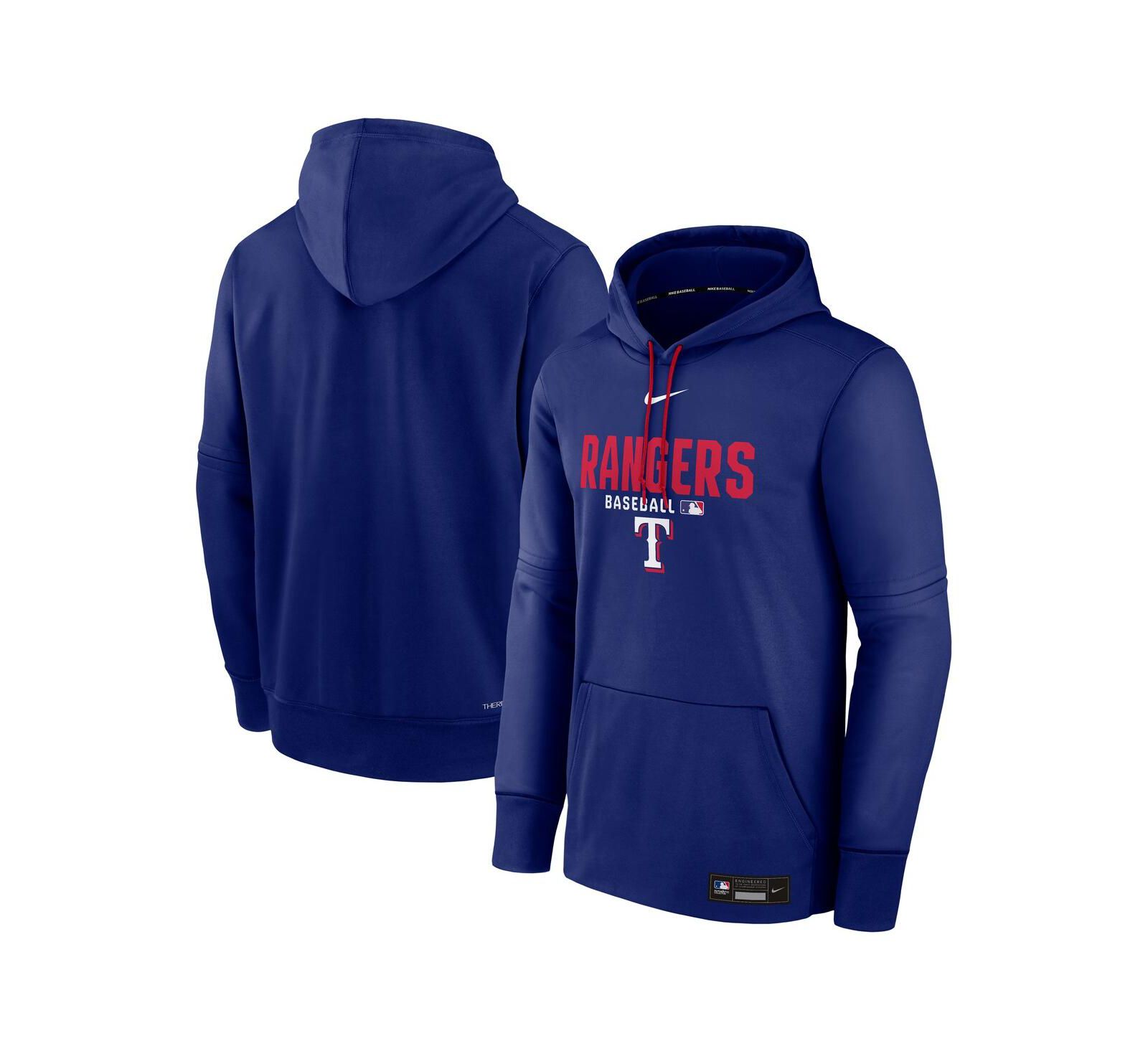 Nike Men's Royal Texas Rangers Authentic Collection Therma-FIT Hoodie