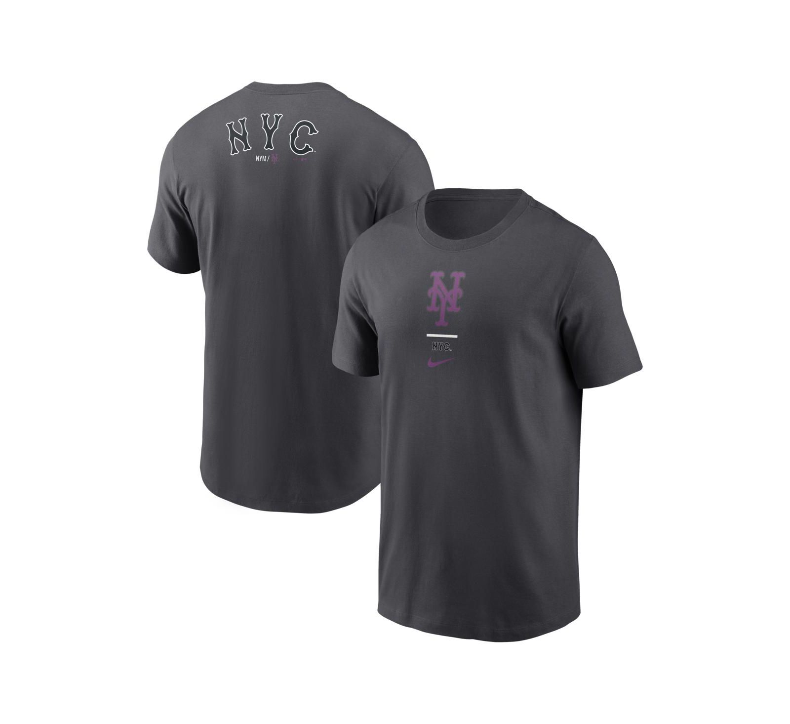 Nike Men's Anthracite New York Mets City Connect 2-Hit T-Shirt