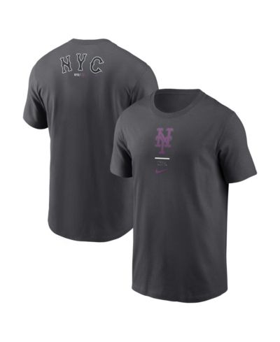 Мужская футболка Nike Anthracite New York Mets City Connect 2-Hit