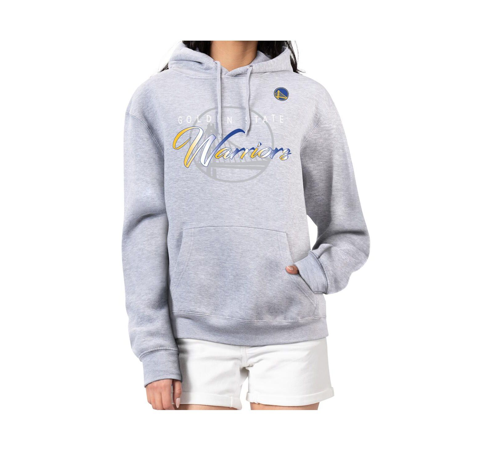 Женское флисовое худи G-III 4Her by Carl Banks Golden State Warriors Shadow Logo Tri-Blend, серое
