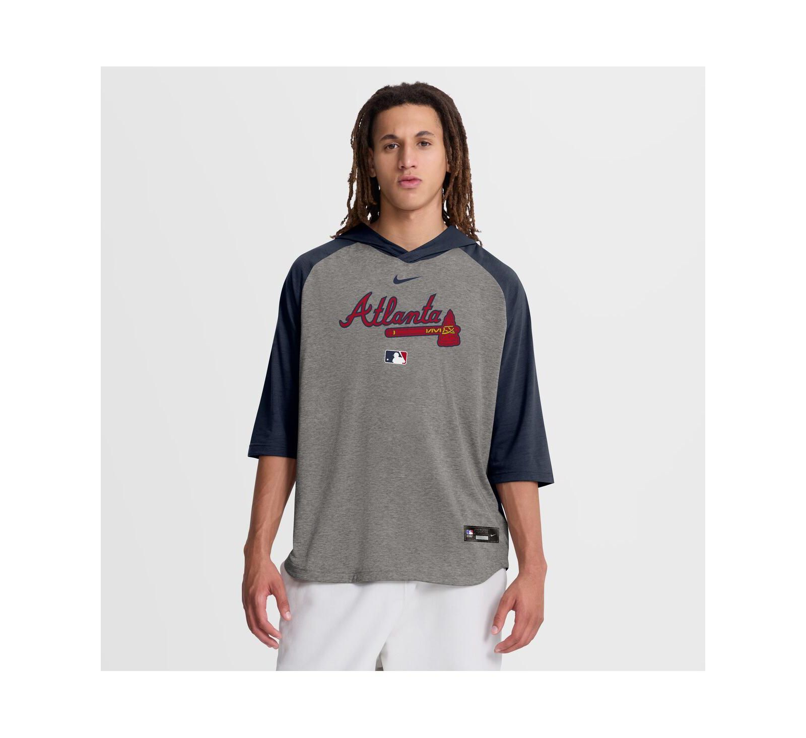 Nike Мужская футболка Nike Atlanta Braves Authentic Collection, серый цвет