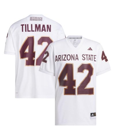 Мужская футбольная джерси adidas Pat Tillman 42 White Arizona State Sun Devils Away Icon Premier