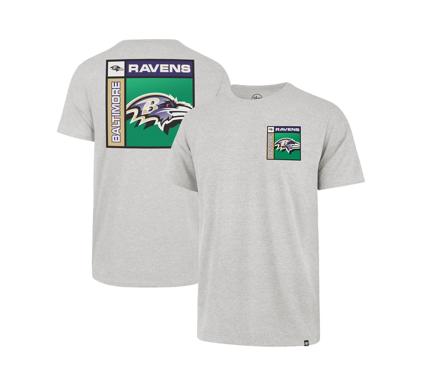 '47 Brand Men's Gray Baltimore Ravens Chrome Plate Franklin T-Shirt