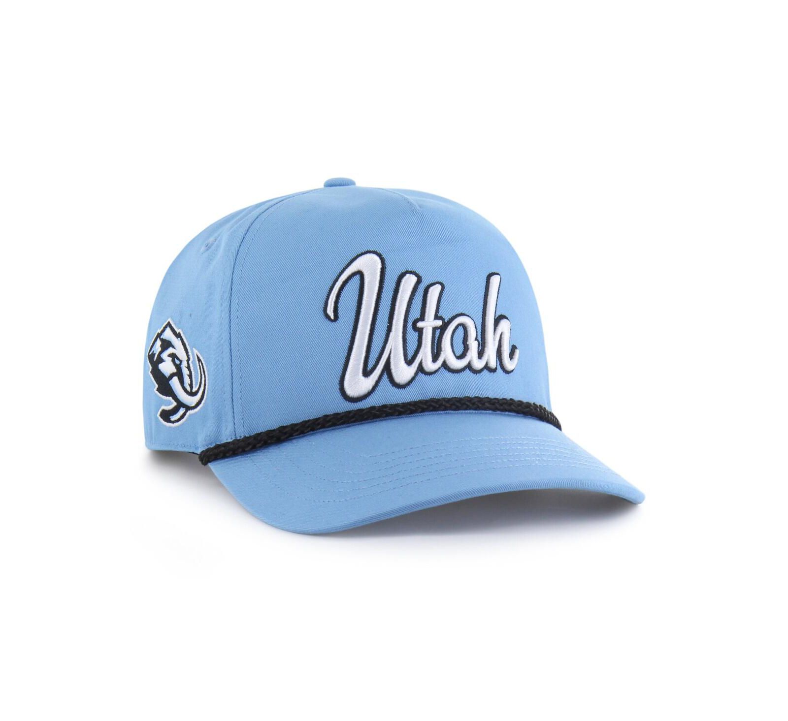 Мужская кепка '47 Brand Light Blue Utah Mammoth Overhand Logo Side Patch Adjustable Hitch