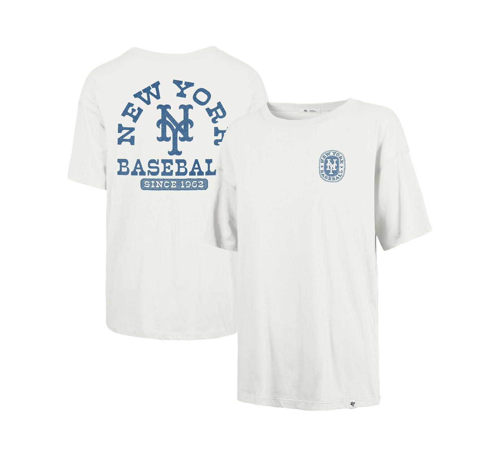 '47 Brand Women's Natural New York Mets Back Canyon Sadie T-Shirt