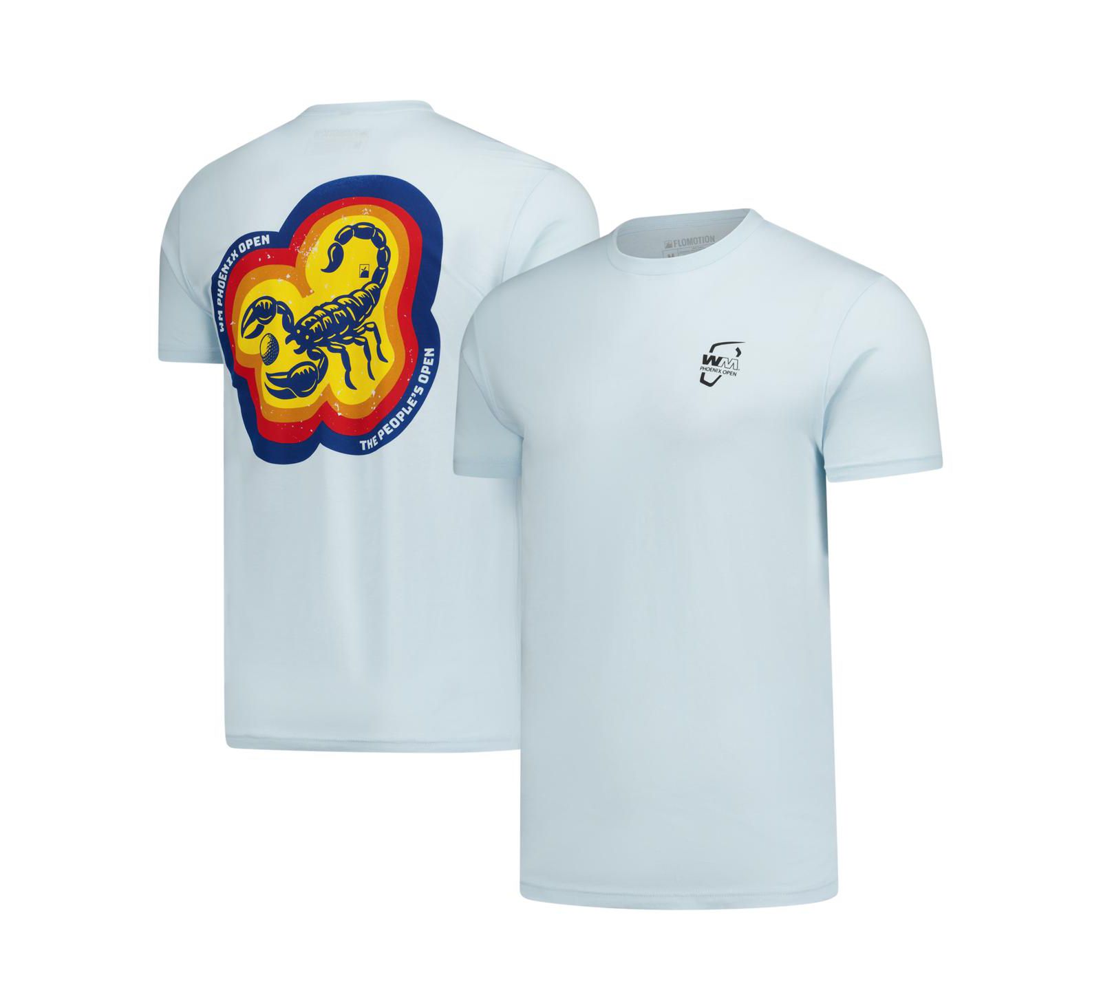 Футболка Flomotion Men's & Women's Light Blue WM Phoenix Open Disco Scorpion