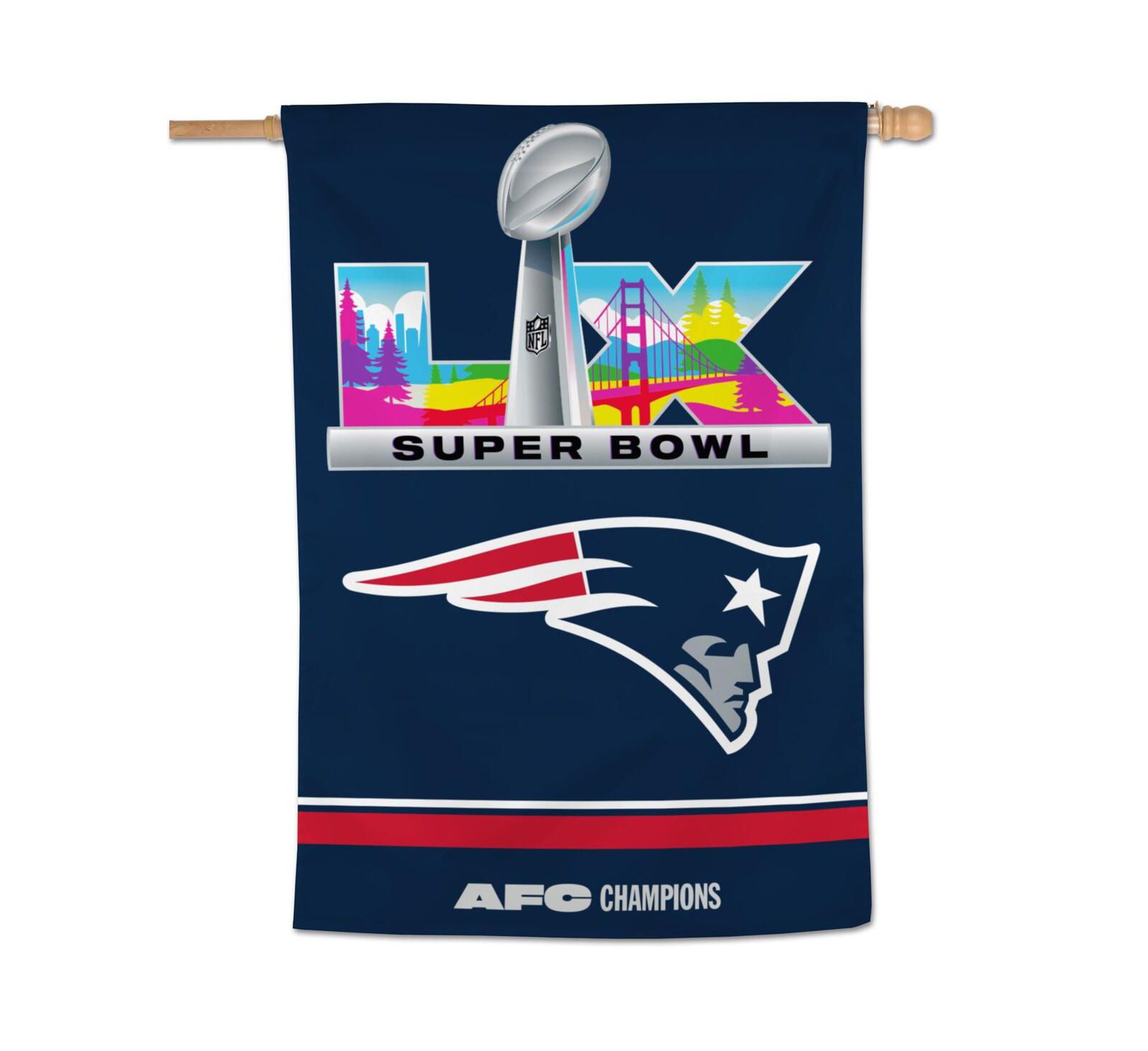 WinCraft New England Patriots 2025 AFC Champions Single-Sided 28" x 40" Vertical Banner
