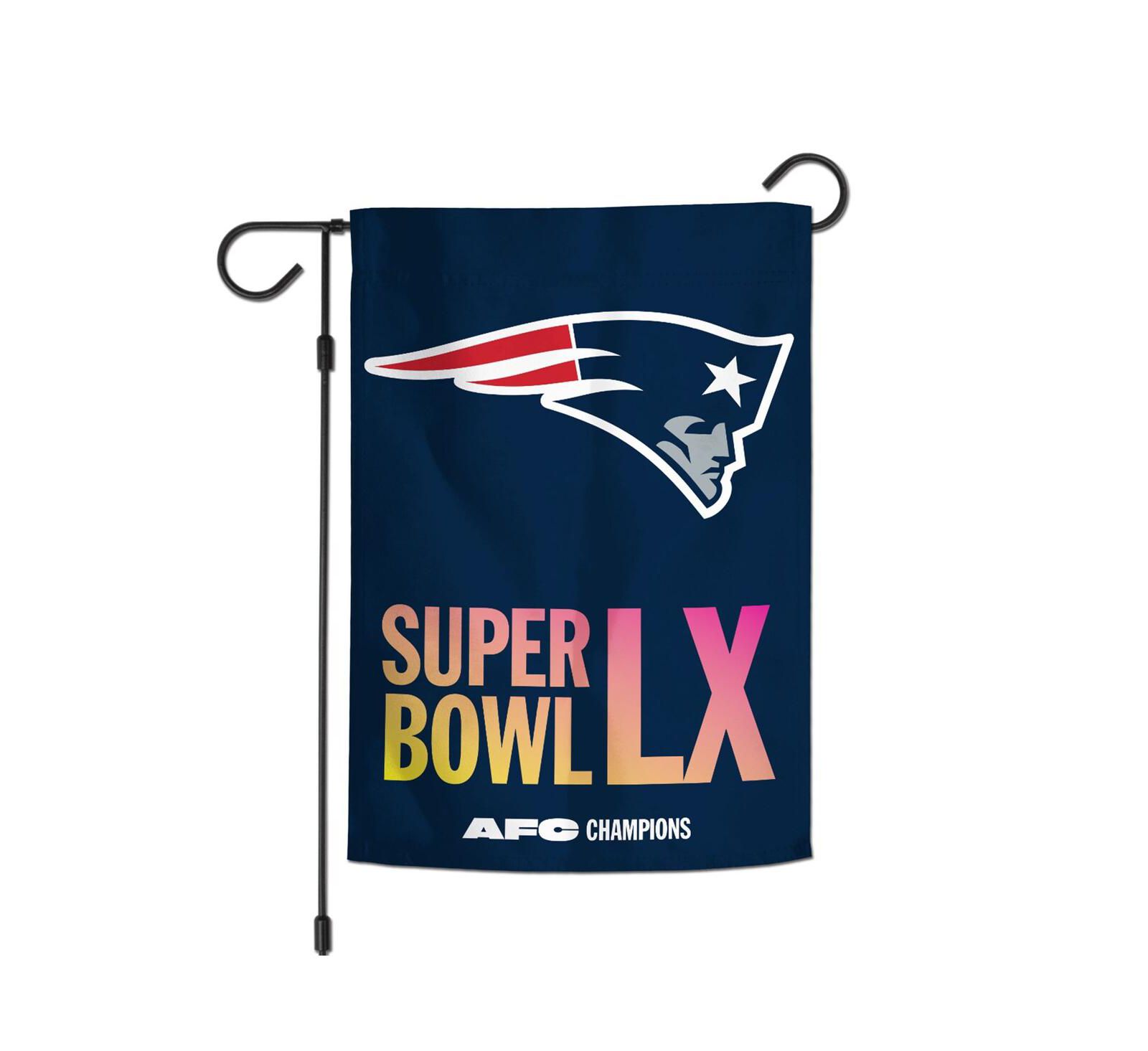 WinCraft New England Patriots 2025 AFC Champions Double-Sided 12" x 18" Garden Flag