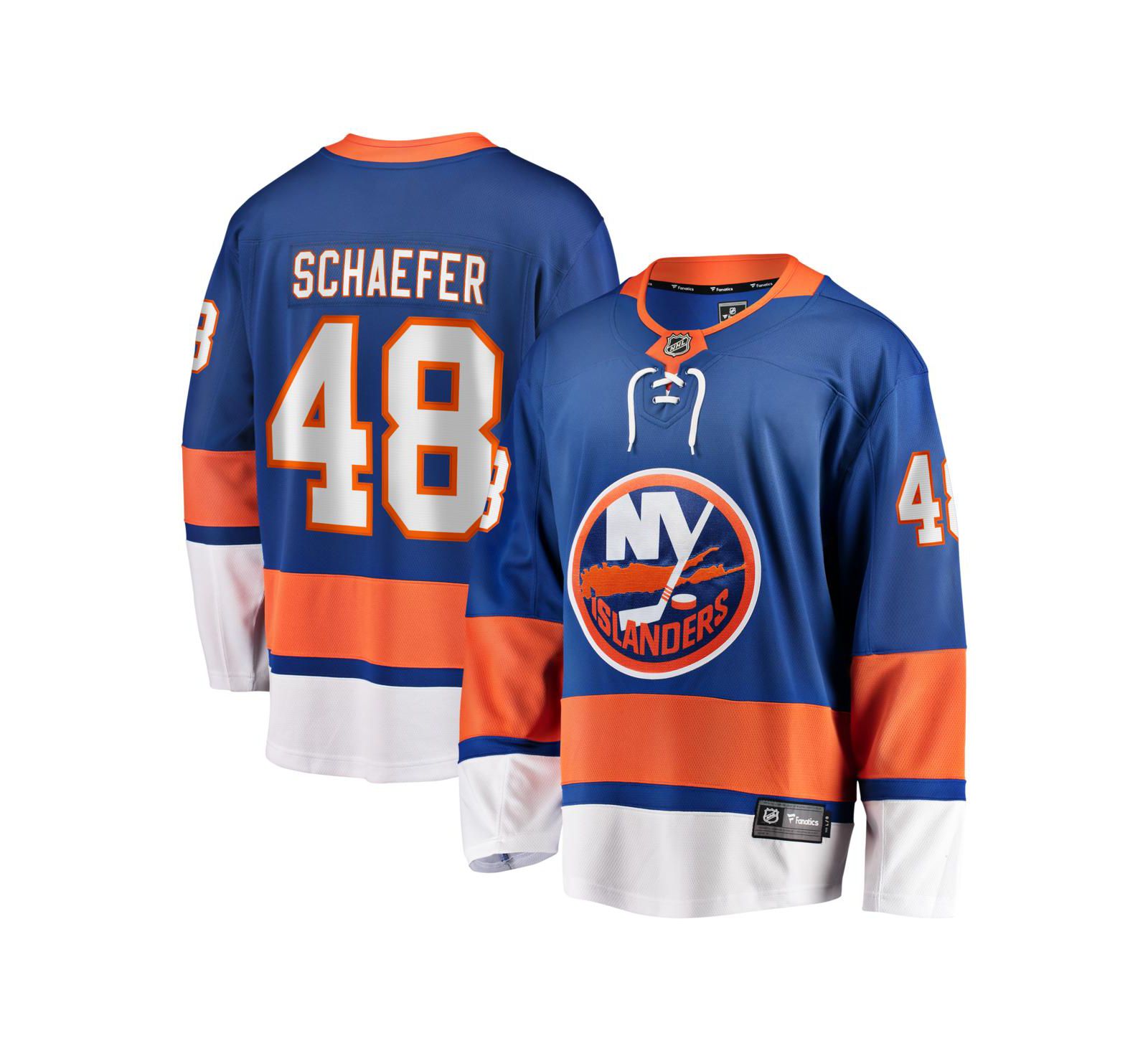 Мужской джерси Fanatics Matthew Schaefer Royal New York Islanders Home Breakaway Player