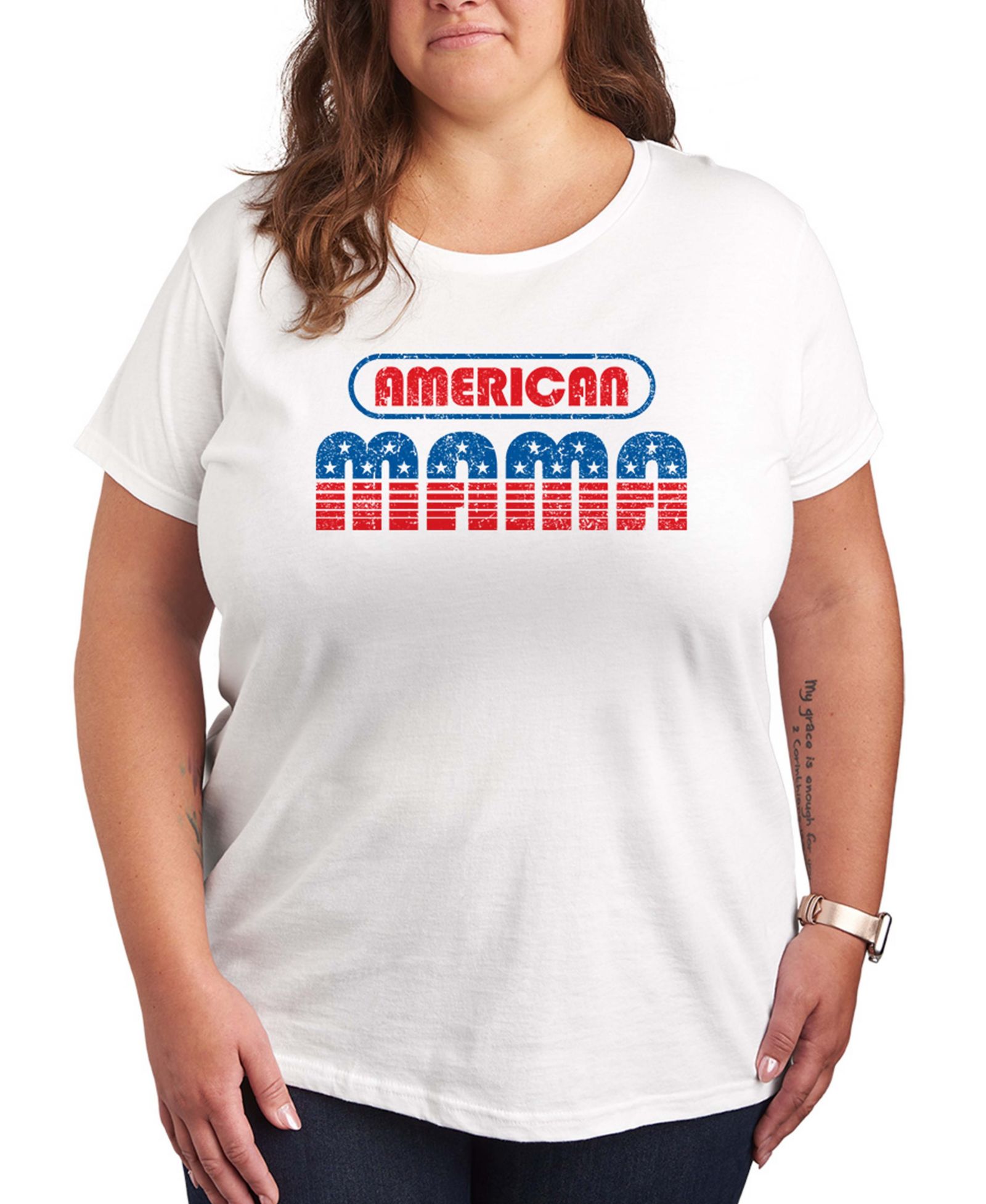 Футболка Hybrid Apparel Plus Size с принтом American Mama