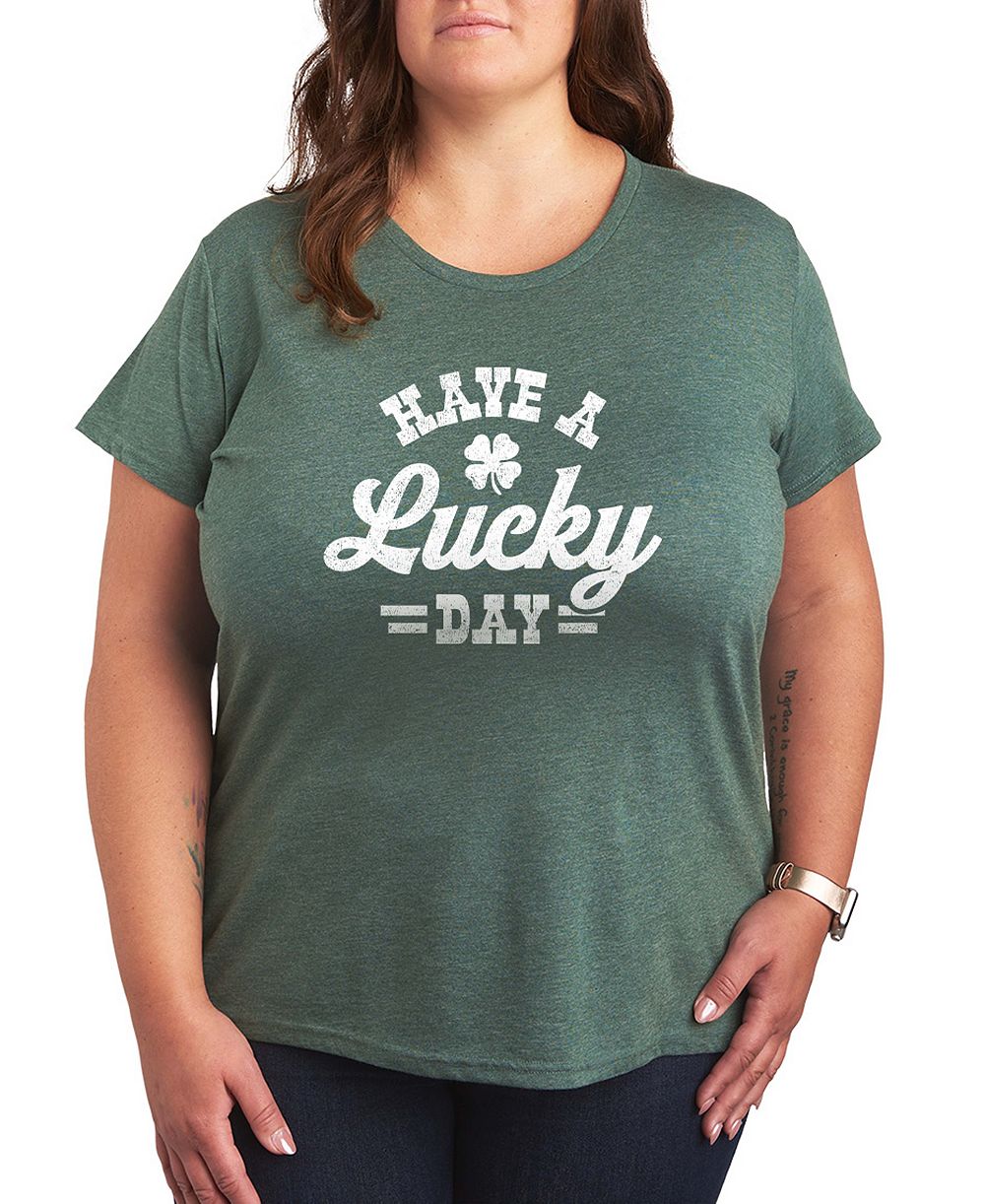 Женская футболка Hybrid Apparel Plus Size Instant Message St. Patrick's Day Graphic Crewneck