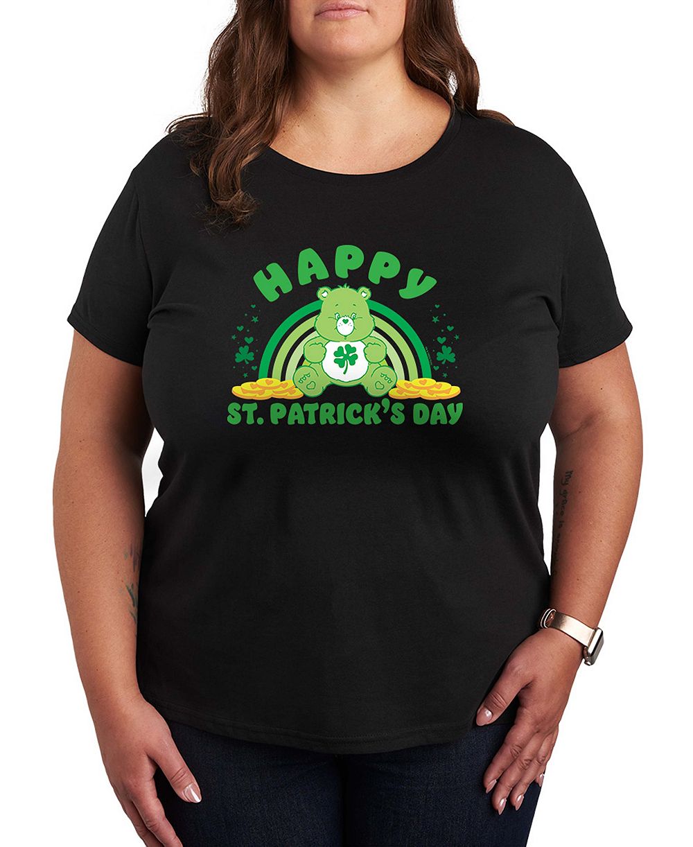 Hybrid Apparel Plus Size Care Bears Happy St. Patrick's Day Crewneck T-Shirt