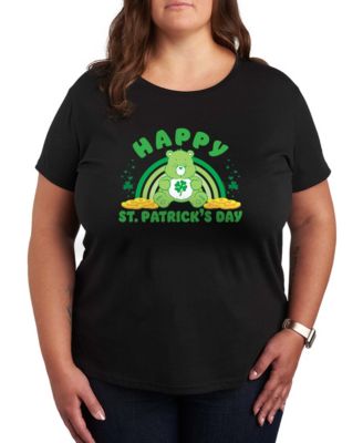 Hybrid Apparel Plus Size Care Bears Happy St. Patrick's Day Crewneck T-Shirt