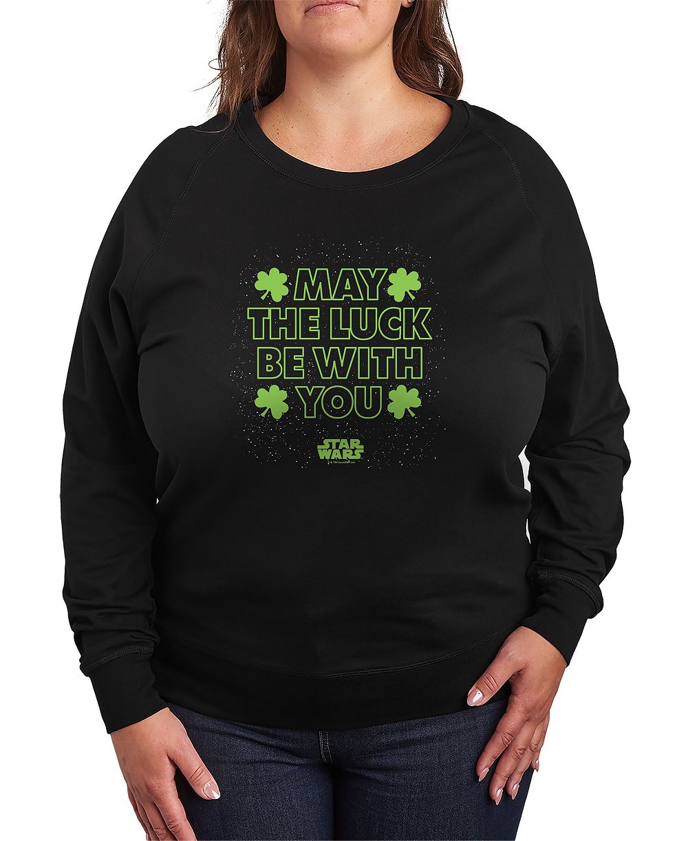 Футболка Hybrid Apparel Plus Size Star Wars St. Patrick's Day May Luck Be with You с графическим принтом из футера