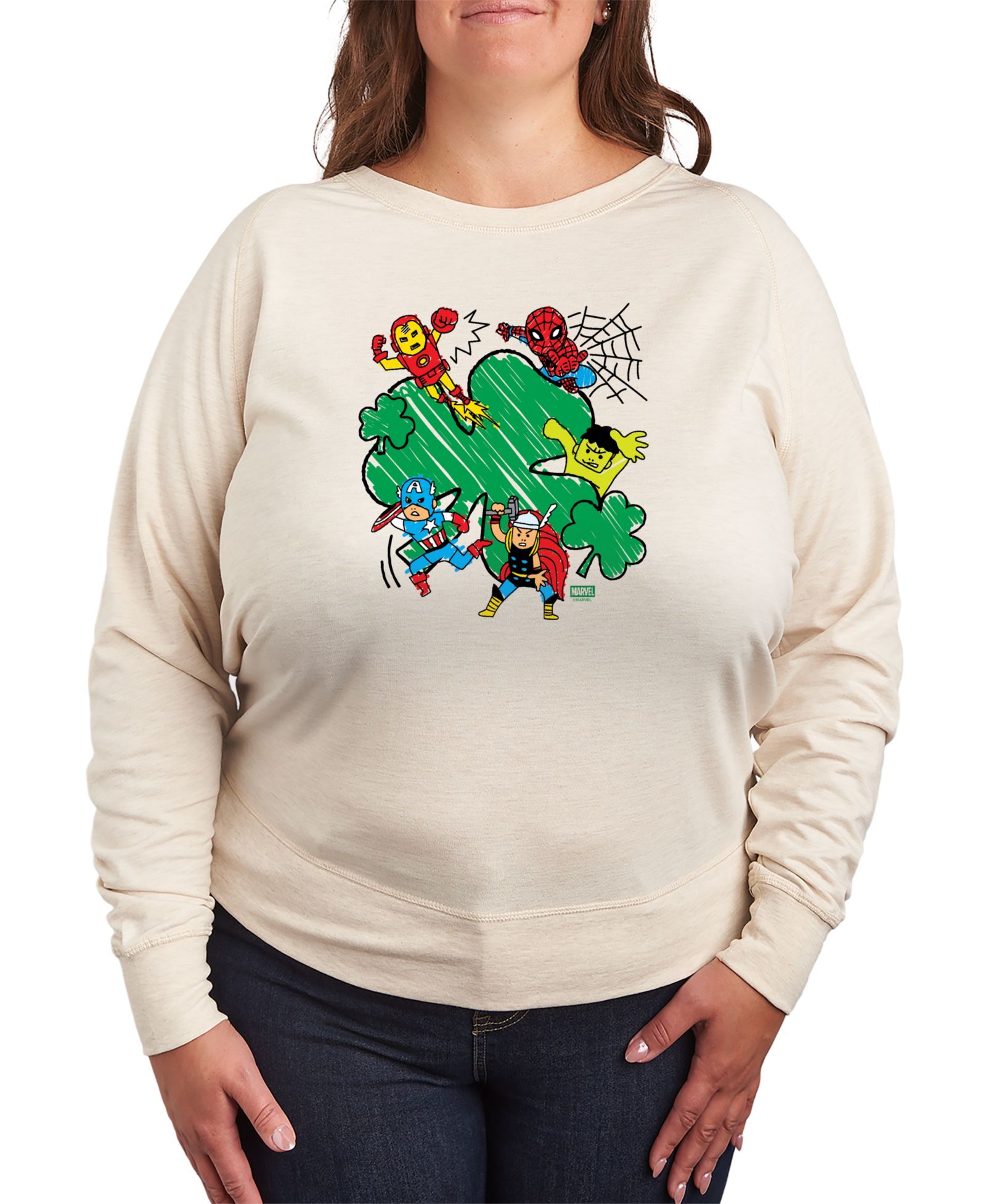Свитшот Hybrid Apparel Plus Size Marvel Avengers с длинным рукавом
