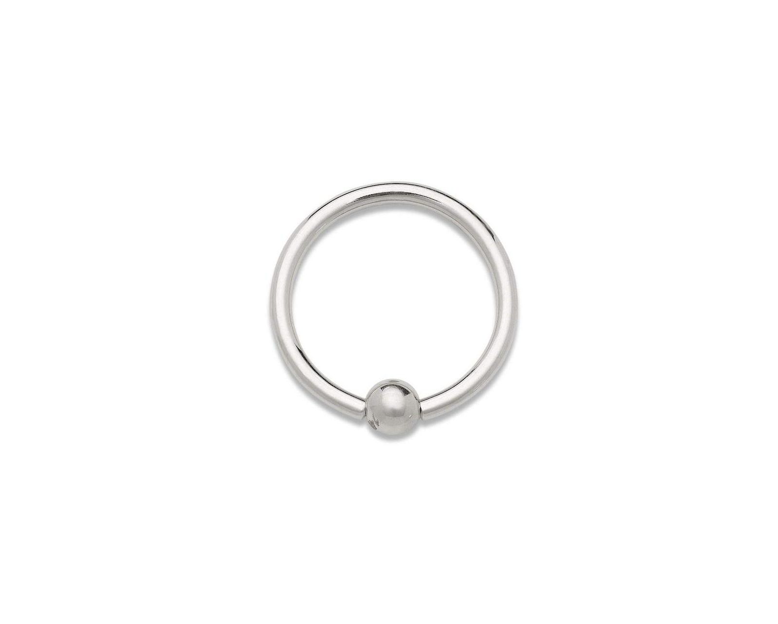 Curata Jewelry Solid 14k Yellow or White Gold 16G Small 2mm Captive Bead Hoop Internally Threaded Ring