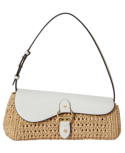 Lauren Ralph Lauren Tasha Straw Small East-West Shoulder Bag