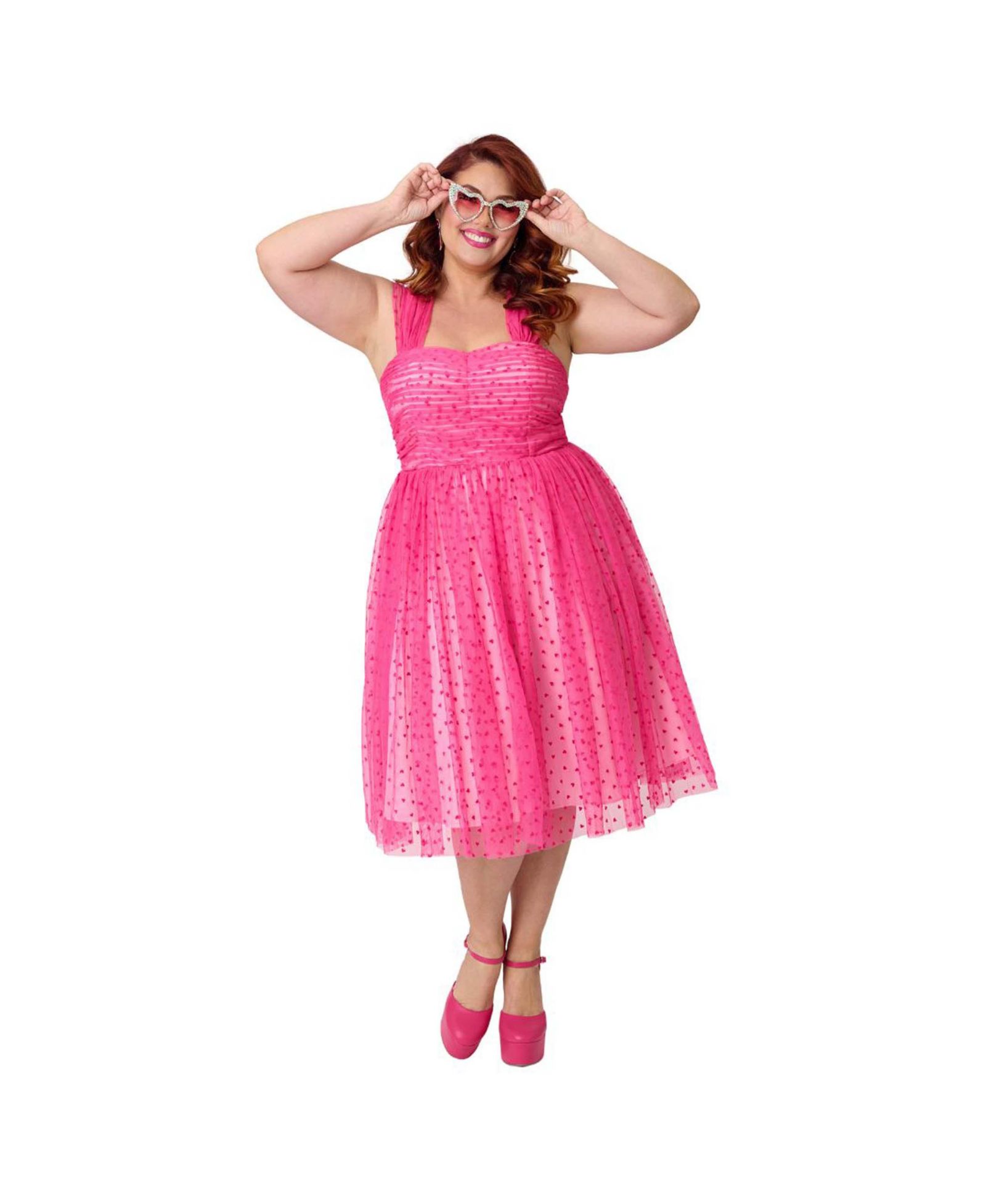 Unique Vintage Plus Size Garden State Swing Dress