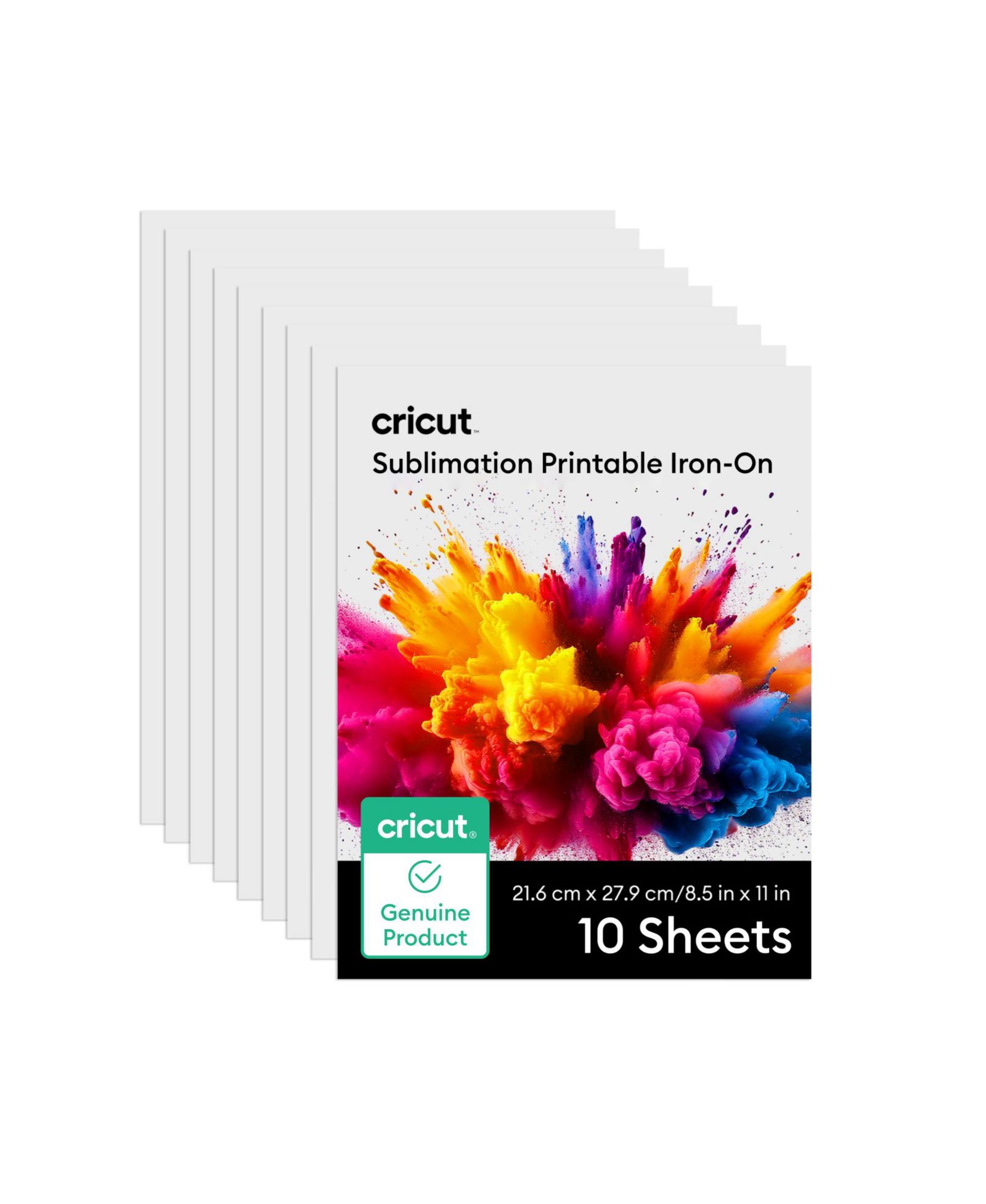 Cricut Sublimation Printable Iron-On Sheets - 8.5 in x 11 in (10 ct)